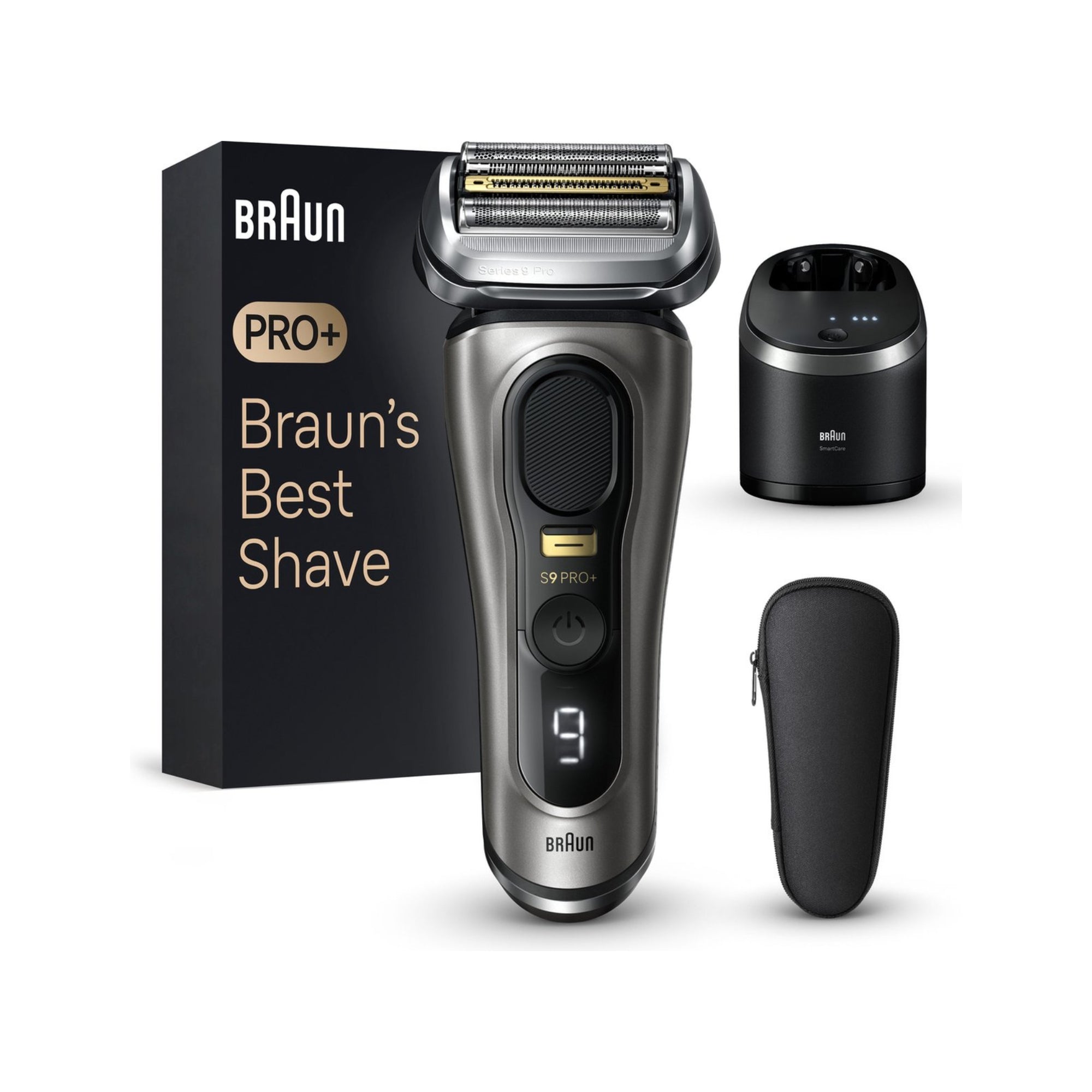 Braun Scheerapparaat Series 9 Pro+ 9565cc – SmartCare Center, Wet & Dry, Grafiet/Grijs