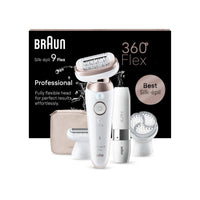 Braun Silk-épil 9 Flex Epilator 360 3D in wit met rose titan