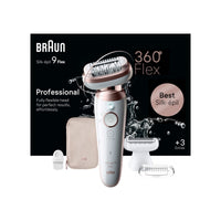Braun Silk-épil 9 Flex Epilator met Ladyshave Opzetstuk – Wet & Dry – Wit/Rose Titan