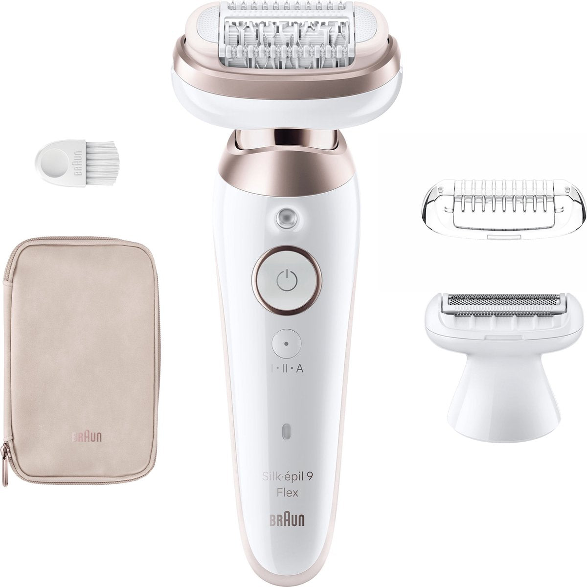 Braun Silk-épil 9 Flex Epilator met Ladyshave Opzetstuk – Wet & Dry – Wit/Rose Titan