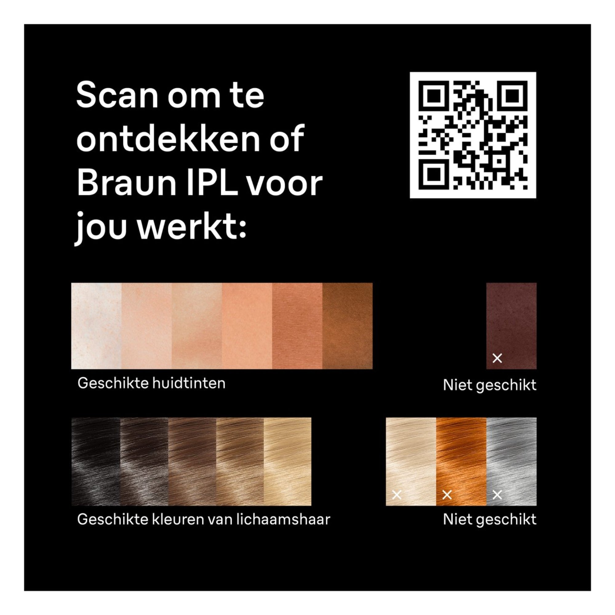 IPL apparaat van Braun voor gezichts- en lichaamsontharing - controleer of jouw huid geschikt is